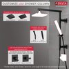 Delta Universal Showering Components Shower Column 18" Angular 58410-BL